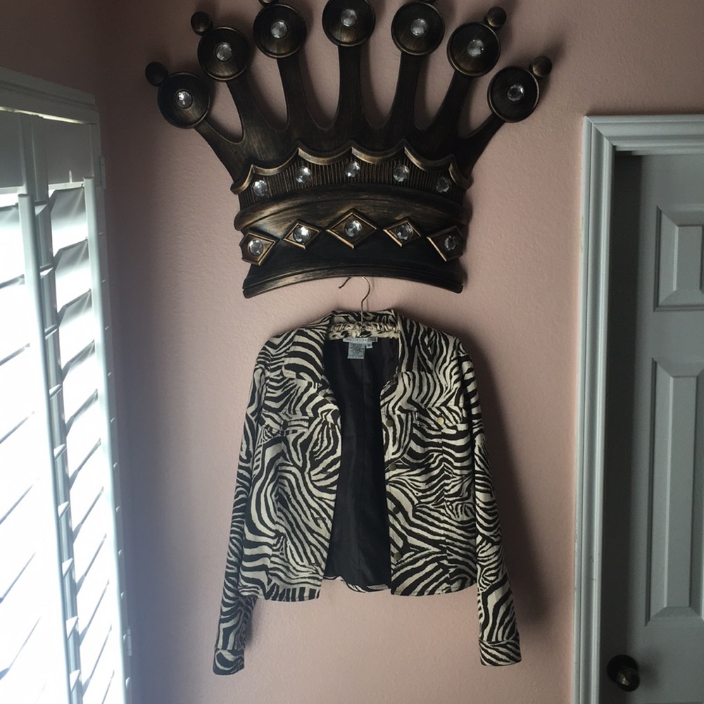 Brown zebra Maggy London jacket